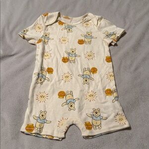Disney Baby Cream Romper with Pooh and Friends